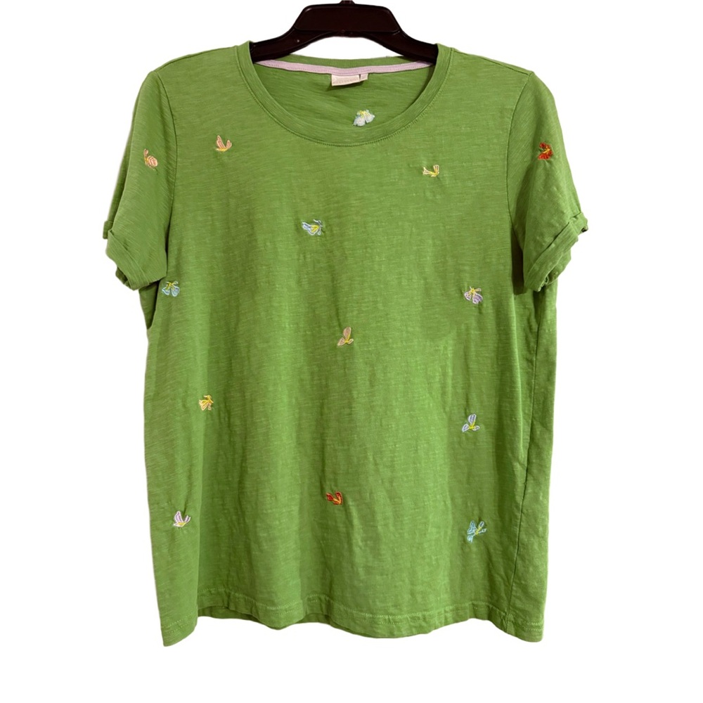 Vibrant Green Embroidered Women's Tee